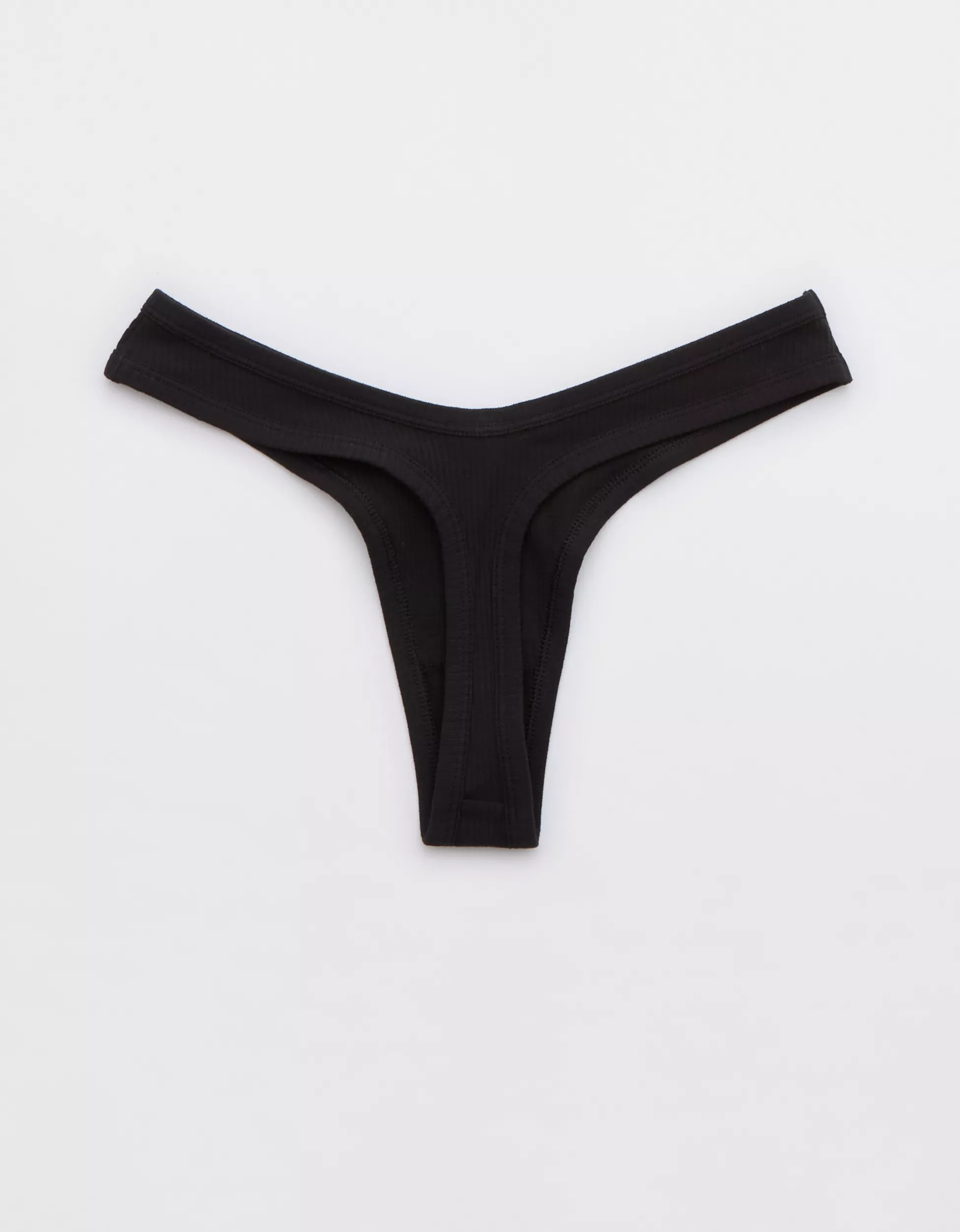 Superchill Cotton Rib Thong Underwear | Aerie