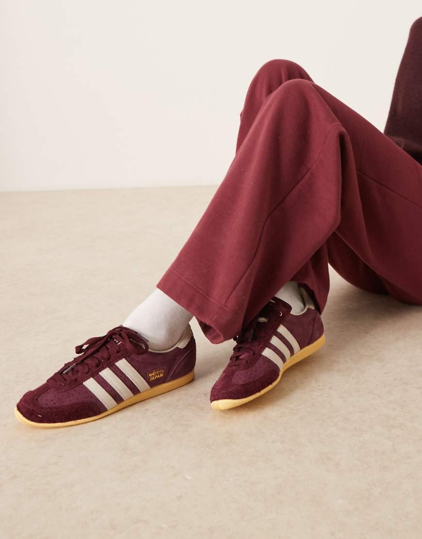 adidas Originals Japan trainers in maroon and cream-Red | ASOS (Global)