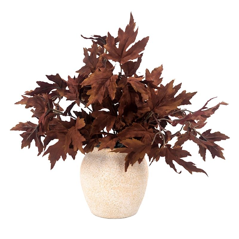 Maple Leaf Arrangement in Ceramic Pot, 16" | At Home