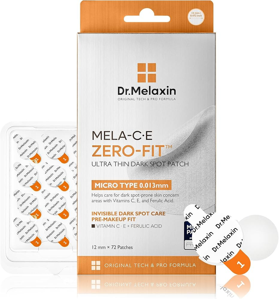 Dr.Melaxin Mela-C\u00b7E ZERO-FIT Invisible Ultra Thin Pimple Patches for Face, 0.013mm Post-Blem... | Amazon (US)