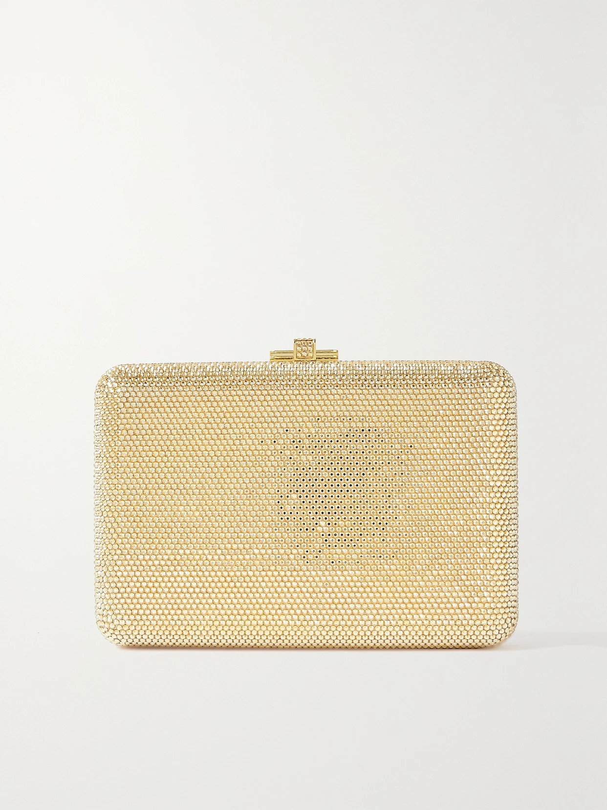 Judith Leiber Couture - Slim Slide Crystal-embellished Gold-tone Clutch - One size | NET-A-PORTER (US)
