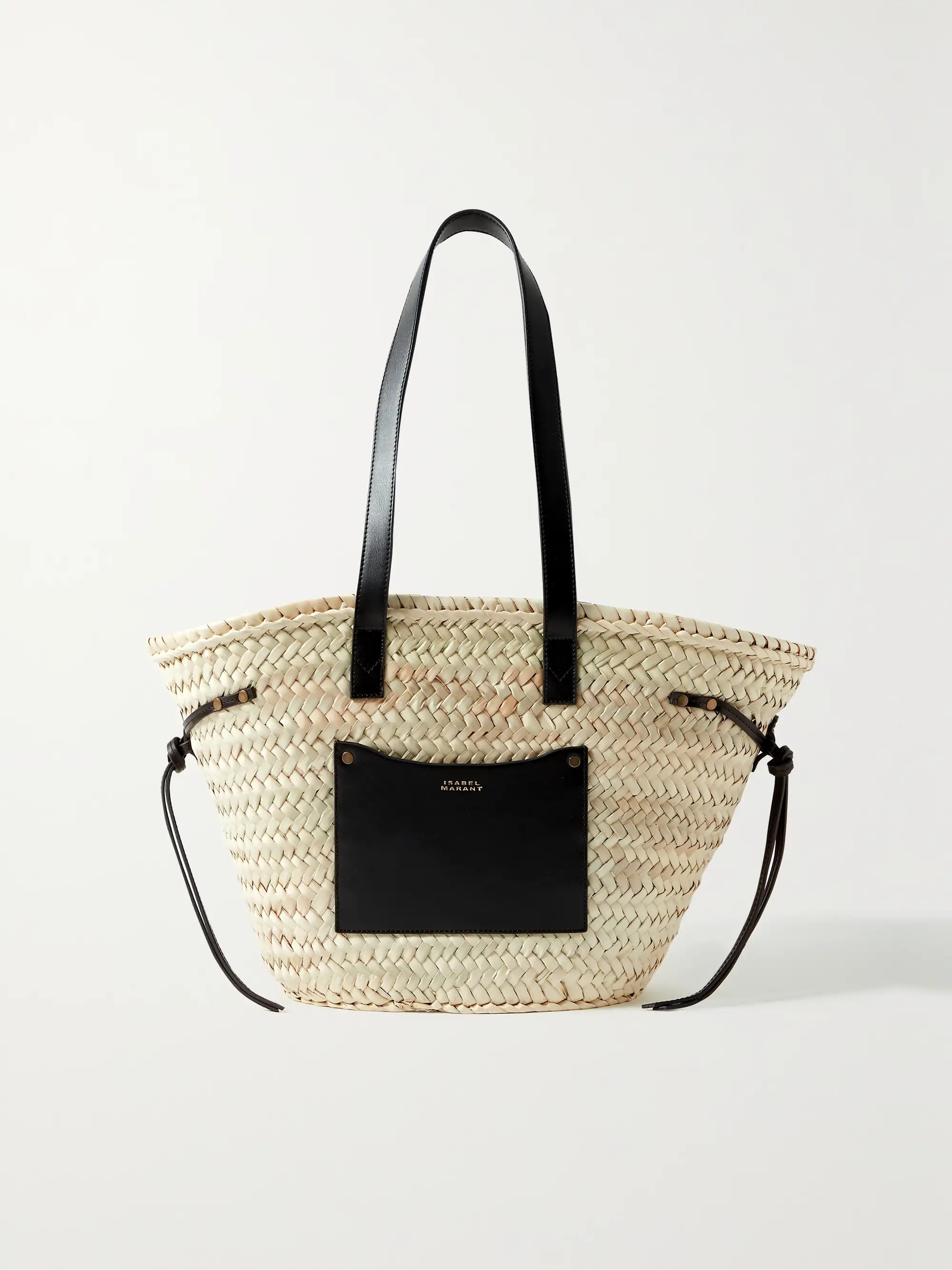 Cadix medium leather-trimmed raffia tote | NET-A-PORTER (US)