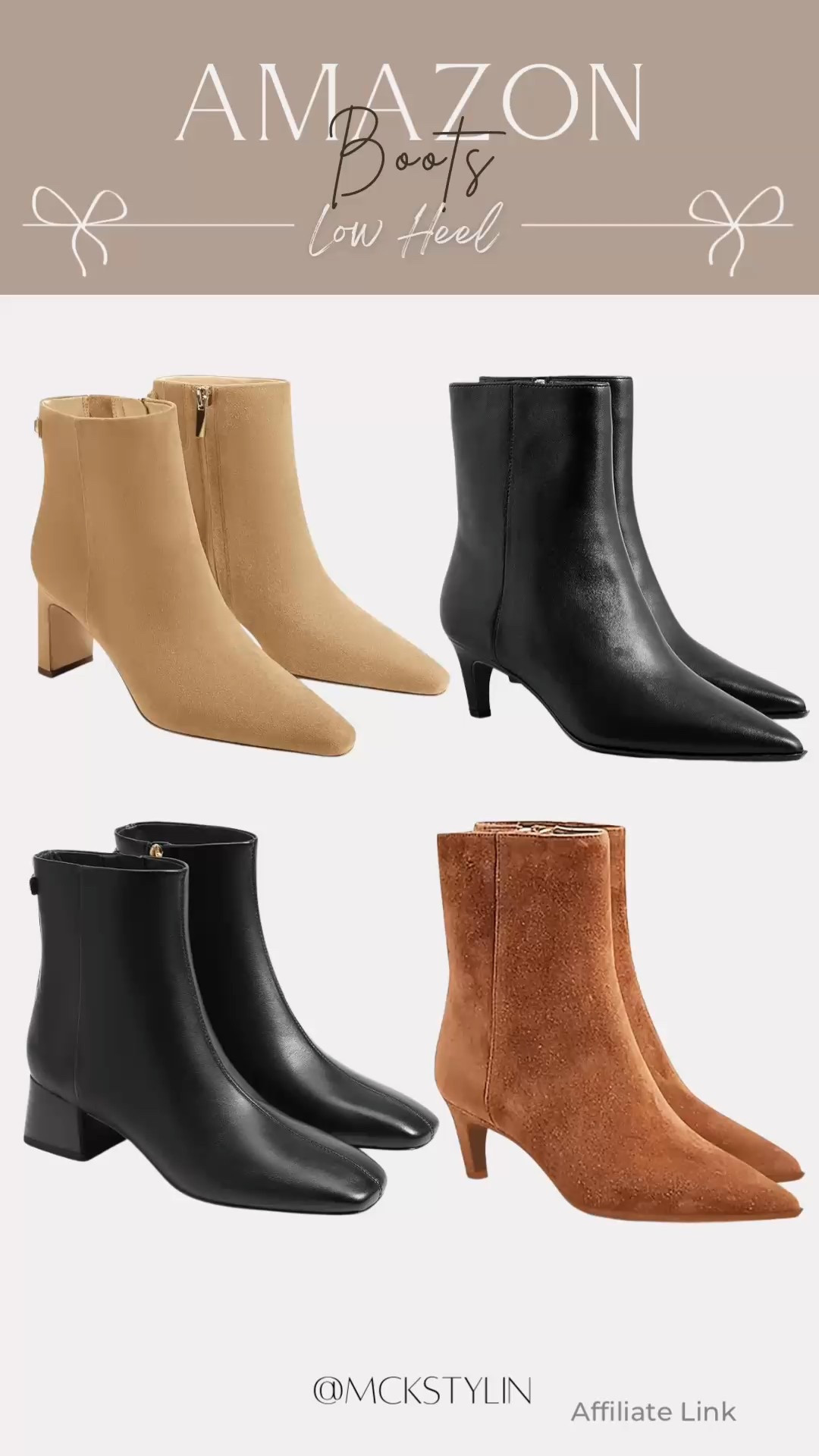Boots with a low comfortable heel height that pair great with wide leg, straight leg jeans and workwear trouser pants 

#LTKFindsUnder100 #LTKWorkwear #LTKSeasonal