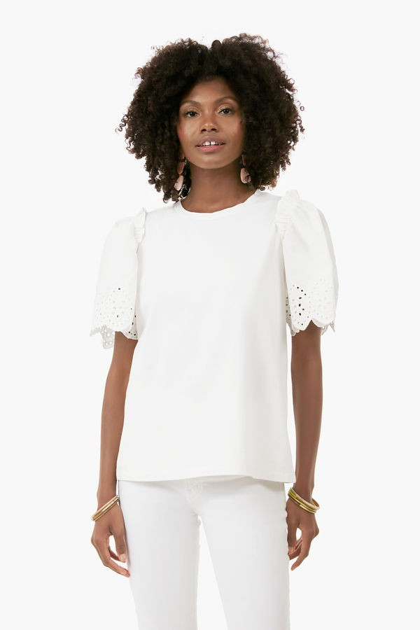 White Eyelet Mollie Blouse | Tuckernuck (US)