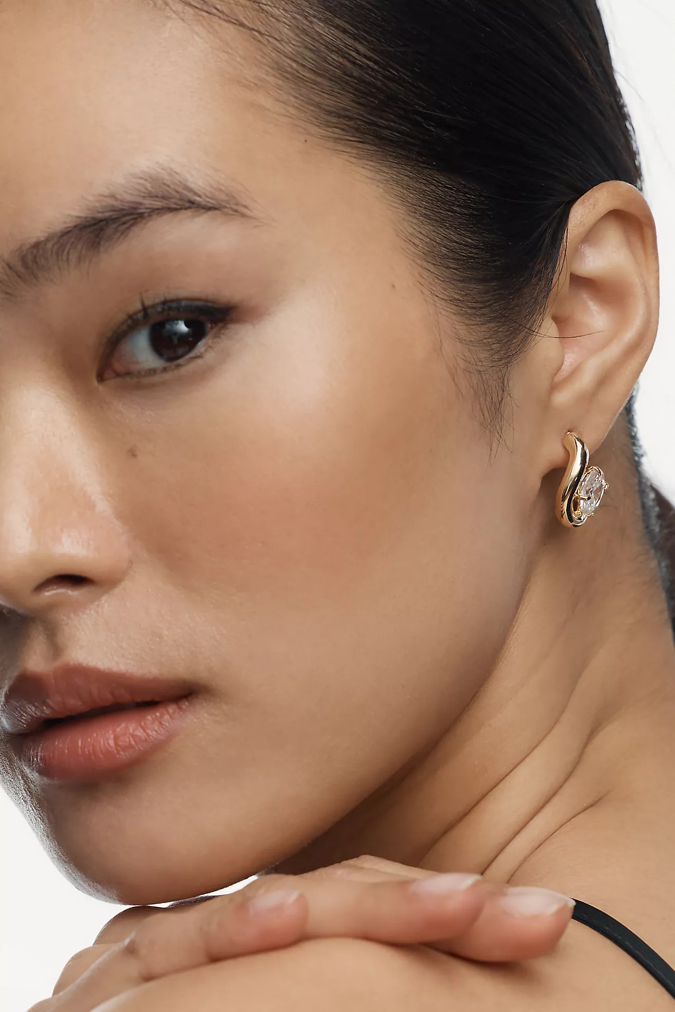 Wrapped Stone Hoop Earrings | Anthropologie (US)