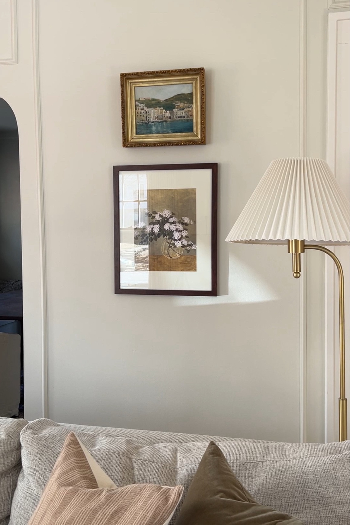 Pleated shade floor lamp 🤍 #floorlamp 

#LTKMostLoved #LTKhome