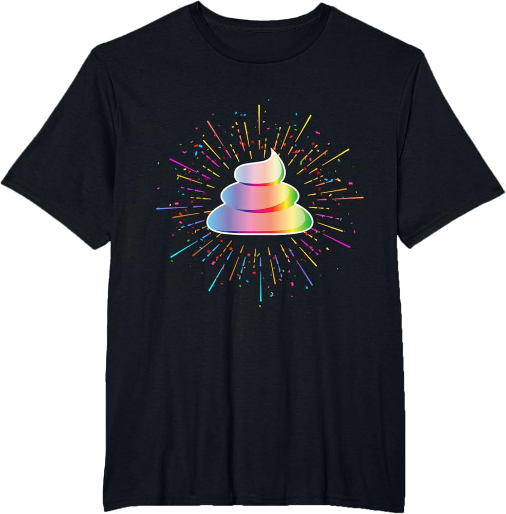 Rainbow Poop Emoticon Costume Halloween T-Shirt | Amazon (US)