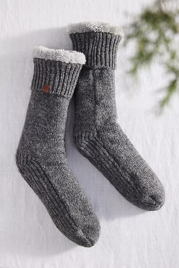 Speckle Faux Fur Lined Socks | Anthropologie (US)