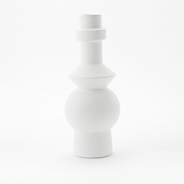 Totem Vase, 16.5"", White | West Elm (US)