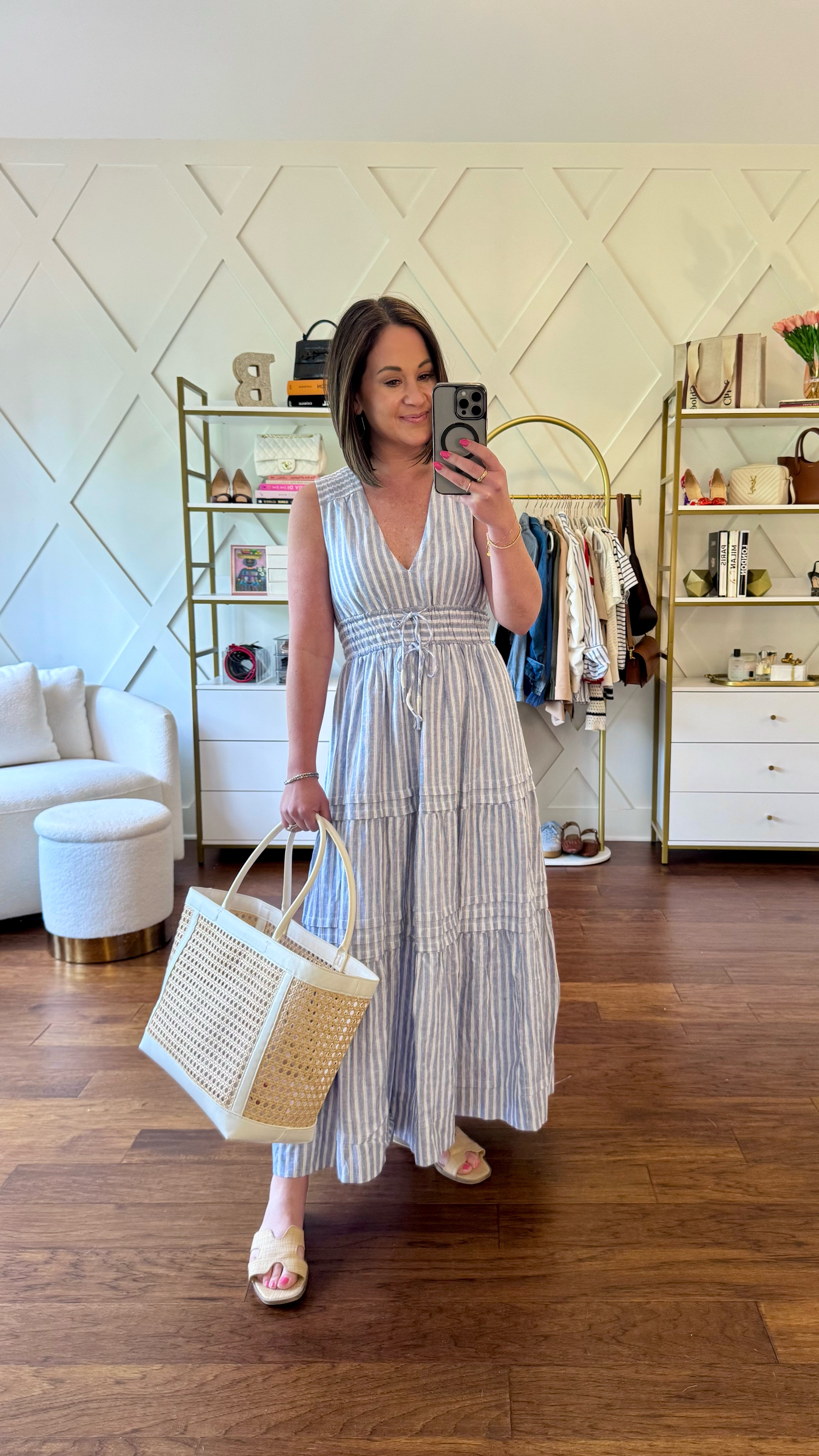 The best casual spring summer dress - so flattering and comfortable - wearing an xs petite 

#LTKStyleTip #LTKSeasonal #LTKOver40
