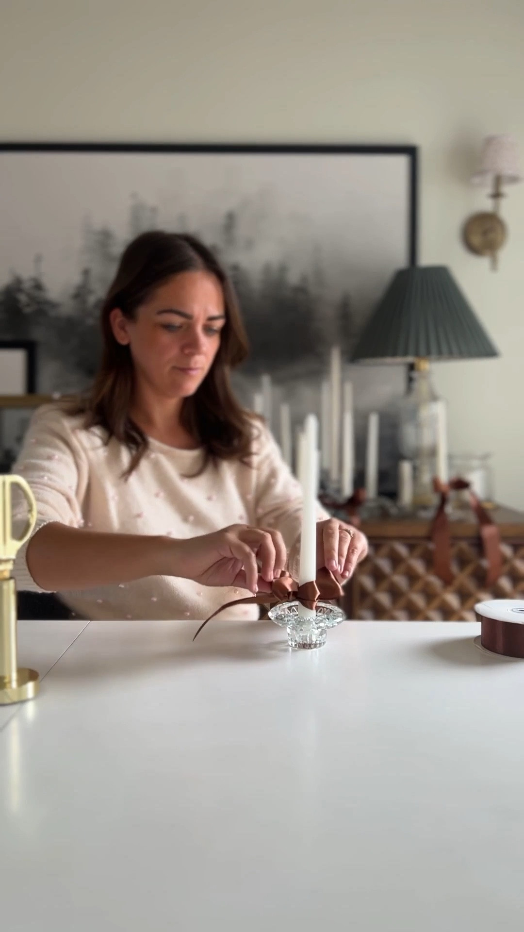 Brown is having a moment both in fashion and home decor — and I'm loving it. This brown satin ribbon is so versatile. Update candleholders or glass stems with oversized satin brown bows for your next event, or just because! 

#LTKHome