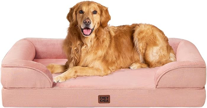 EHEYCIGA Orthopedic Dog Beds for Extra Large Dogs, Waterproof Memory Foam XL Pet Bed with Sides, ... | Amazon (US)
