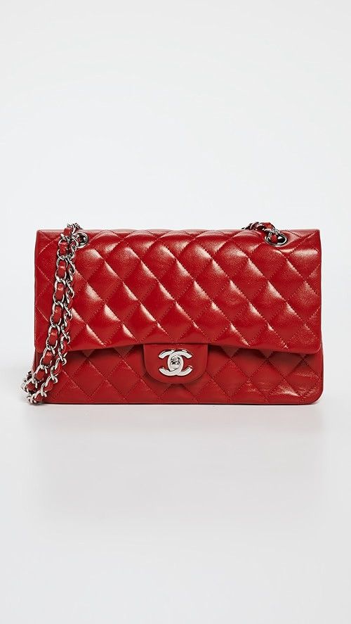 Chanel Red Lambskin 2.55 10" Bag | Shopbop