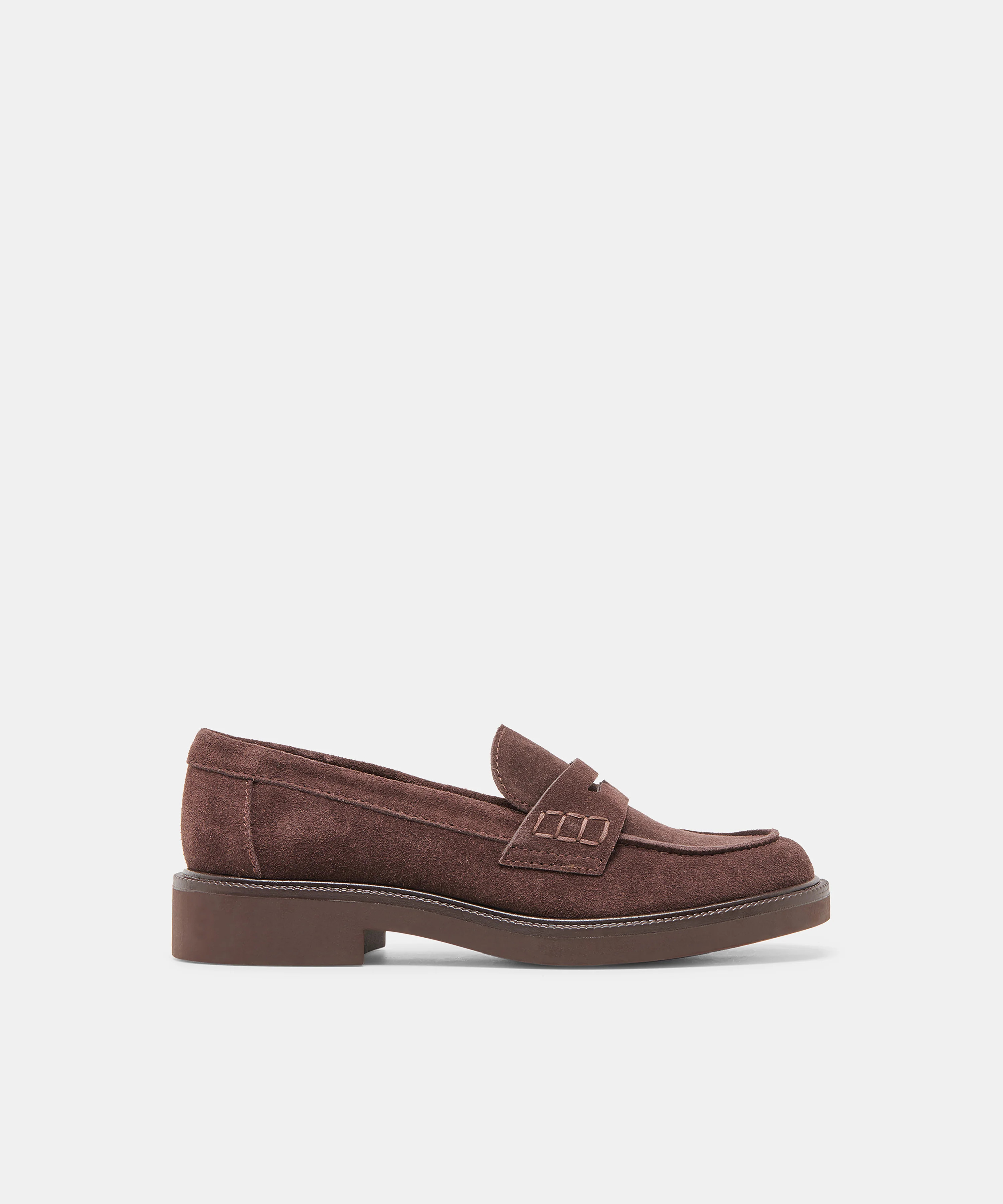 Tiggy Loafers Mahogany Suede | DolceVita.com