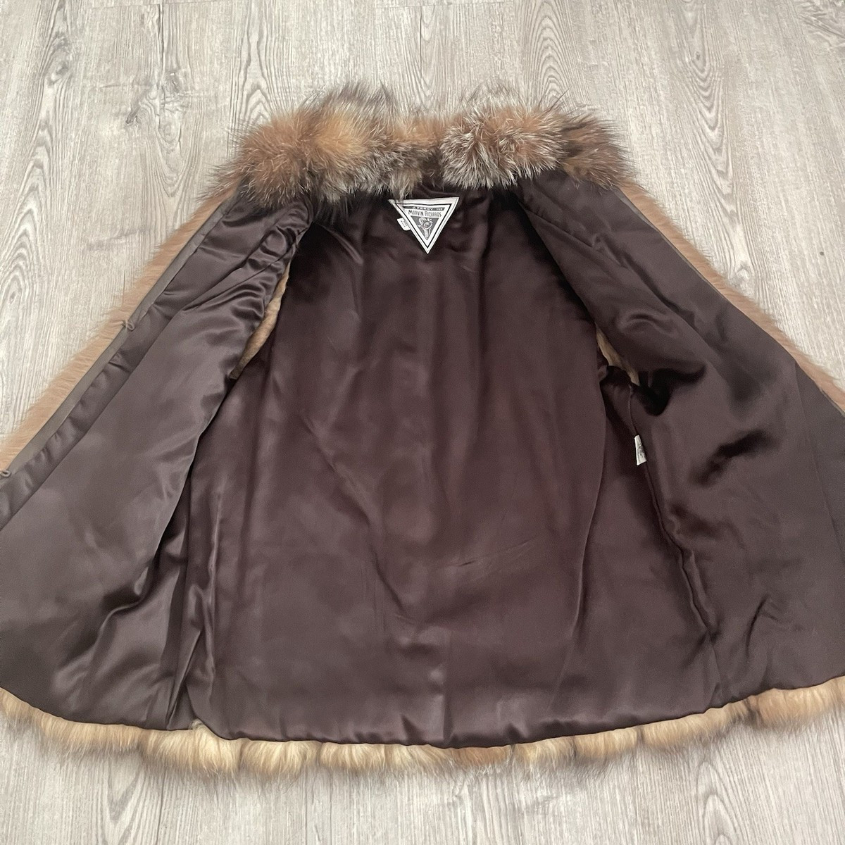Vintage Marvin Richards Crystal Fox Fur Vest Real Tan Fox Fur Size XS Mob Wife | eBay US