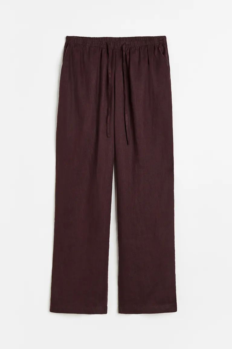 Wide-leg Linen-blend Pants | H&M (US + CA)