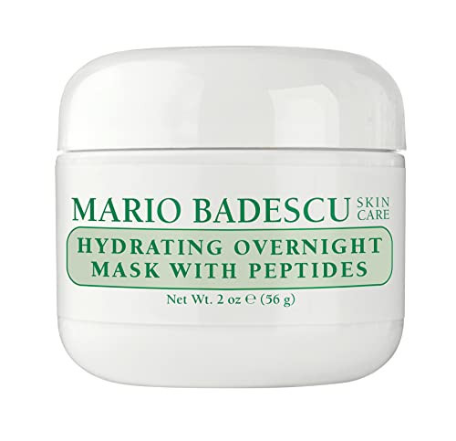 Mario Badescu Hydrating Overnight Mask with Peptides for All Skin Types | Anti-Aging Sleep Mask that Hydrates | Formulated with Palmitoyl Pentapeptide-4 and Palmitoyl Tetrapeptide-7| 2 fl OZ | Amazon (US)