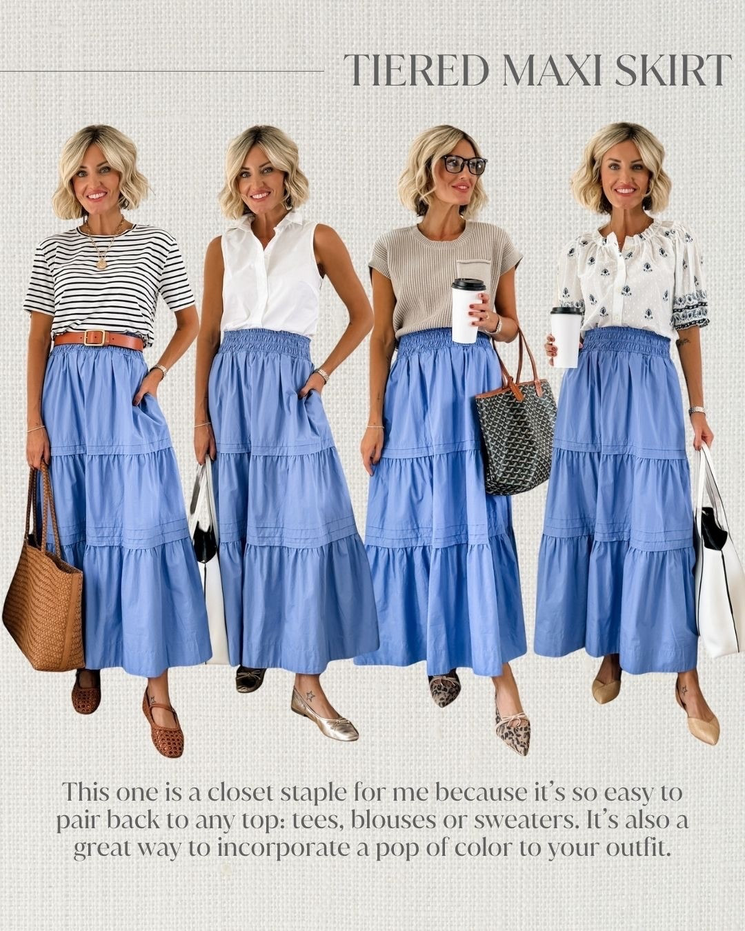 So many cute ways to style this maxi skirt! 

Loverly Grey, maxi skirt, teacher looks, teacher workwear, teacher outfit ideas 

#LTKWorkwear #LTKFindsUnder50 #LTKStyleTip