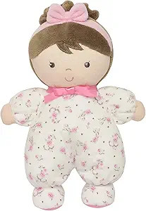 Little Me Plush Baby Doll with Rattle, Jackie (Pink Vintage Rose, 9 inch) | Amazon (US)