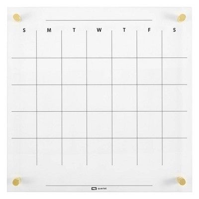 Quartet 14&#34; x 14&#34; Glass Dry-Erase Calendar Board | Target