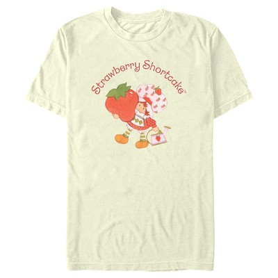 Men's Strawberry Shortcake Berry Gardener  T-Shirt - Beige - Small | Target