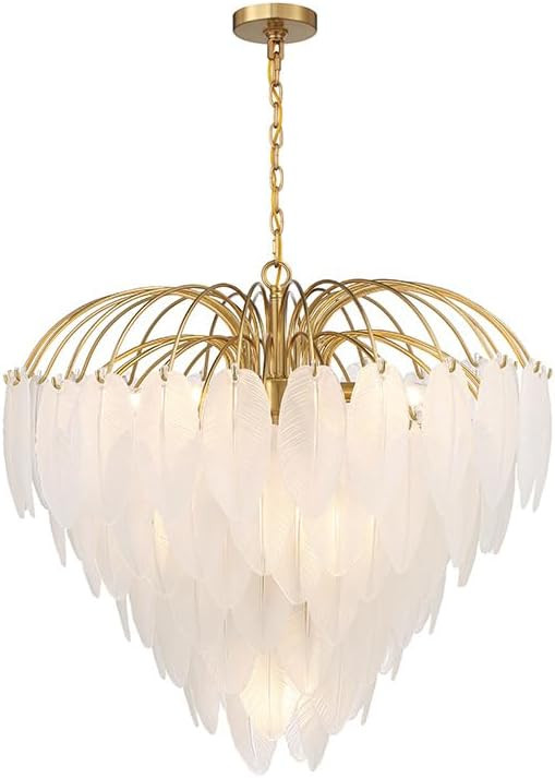 Savoy House 1-3504-9-322 Boa Breegan Jane Designed Mid-Century Bohemian Clear Frosted Feather Cha... | Amazon (US)