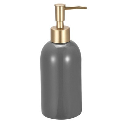 Unique Bargains Ceramic Hand Soap Dispenser with Stainless Steel Pump Grey | Target