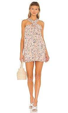 Lovers and Friends Jill Mini Dress in Peach Ditsy Floral from Revolve.com | Revolve Clothing (Global)