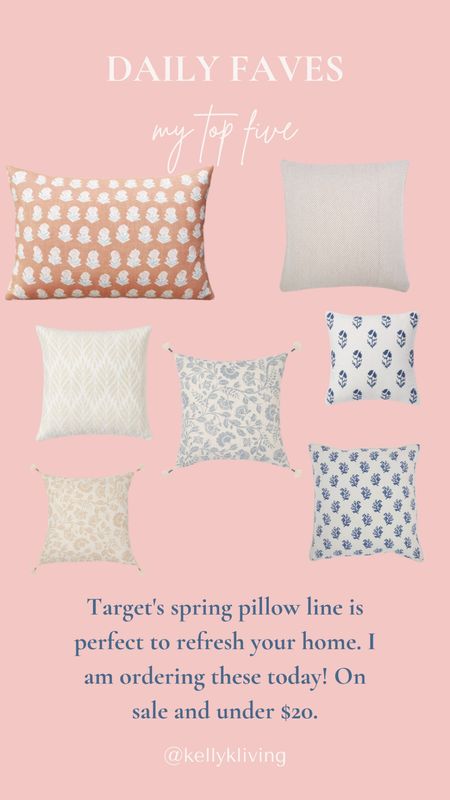 New target spring decor on sale today! Adorable spring trends. 

French style Classic fashion, classic style, preppy style, preppy fashion, fashion inspo, ootd, outfit of the day, what i wore, get ready with me, womens fashion, coastal chic, capsule wardrobe, capsule collection, pillows, blue and white pillow,  

#LTKunder50 #LTKhome #LTKsalealert