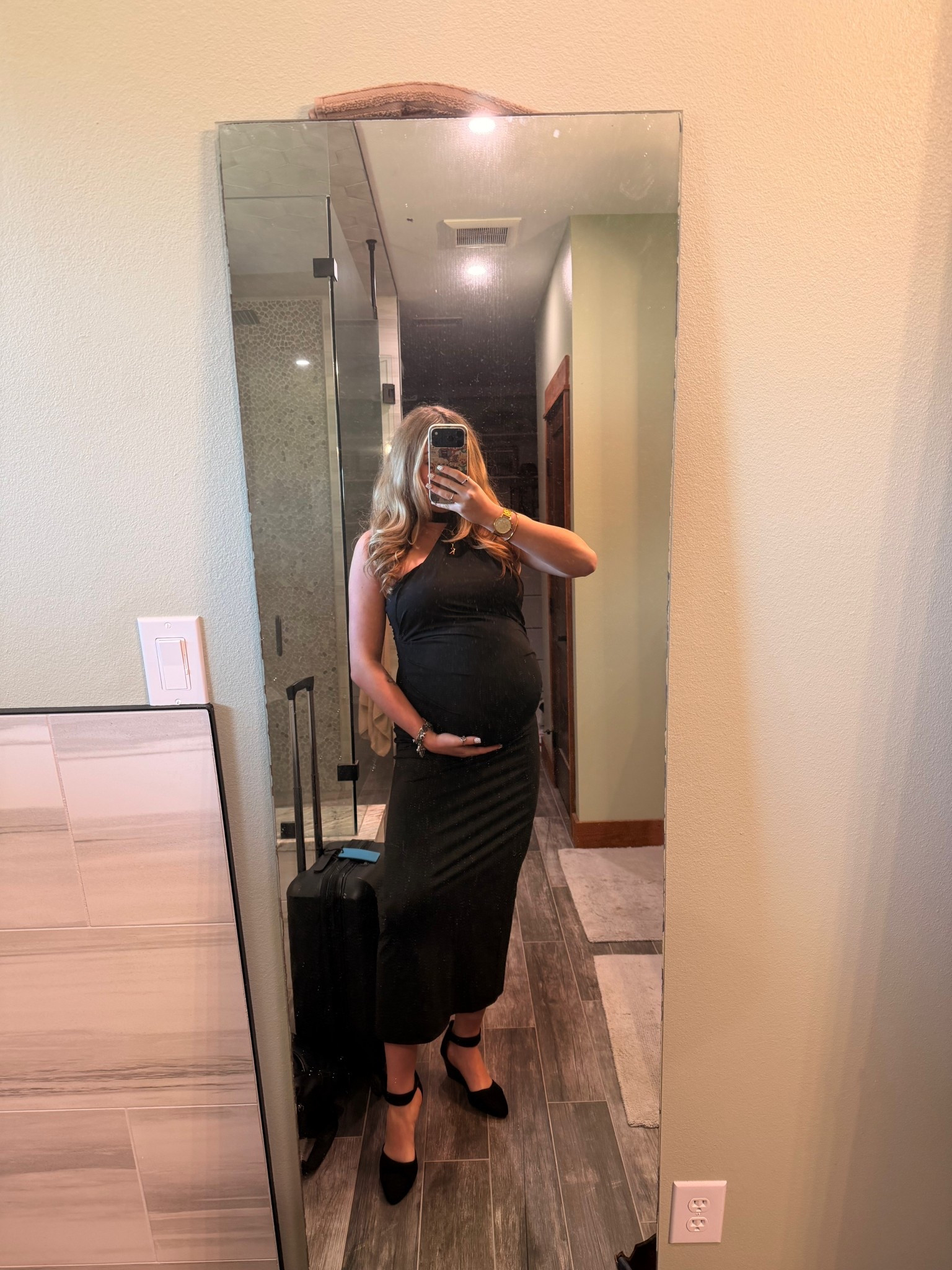Wedding guest dress. Black dress. Maternity fashion. Bump friendly. Amazon fashion. Ootd. Spring dress  

#LTKootd #LTKWedding #LTKBump
