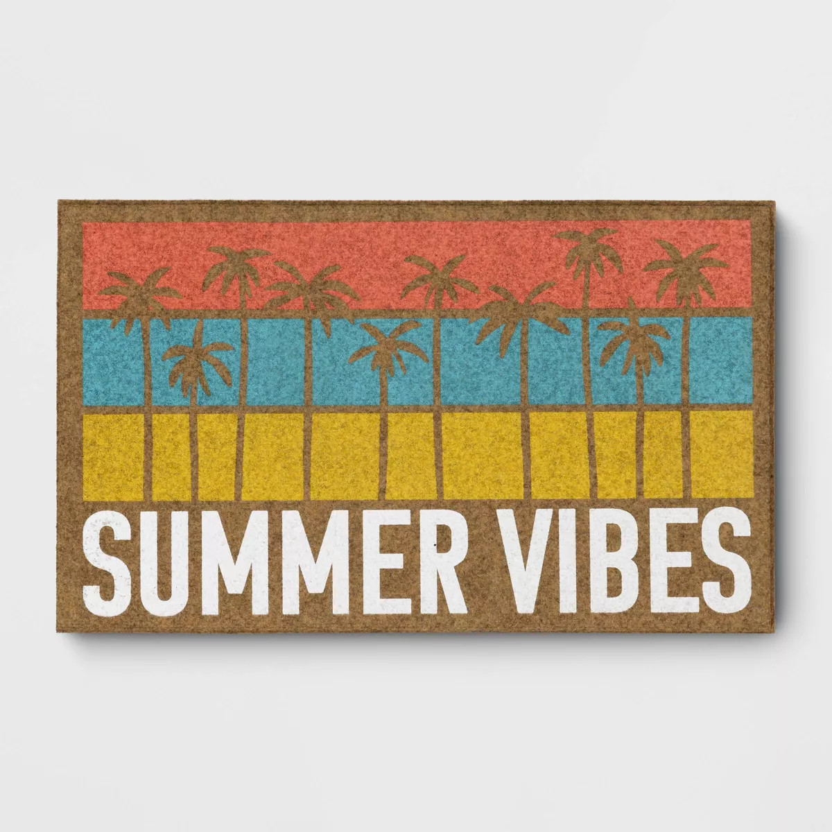 1'6"x2'6" Summer Vibes Faux Coir Doormat - Sun Squad™ | Target