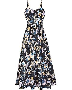 GRACE KARIN Womens Summer Floral Maxi Dresses 2026 Casual Long Flowy Sundresses Beach Tropical Bo... | Amazon (US)