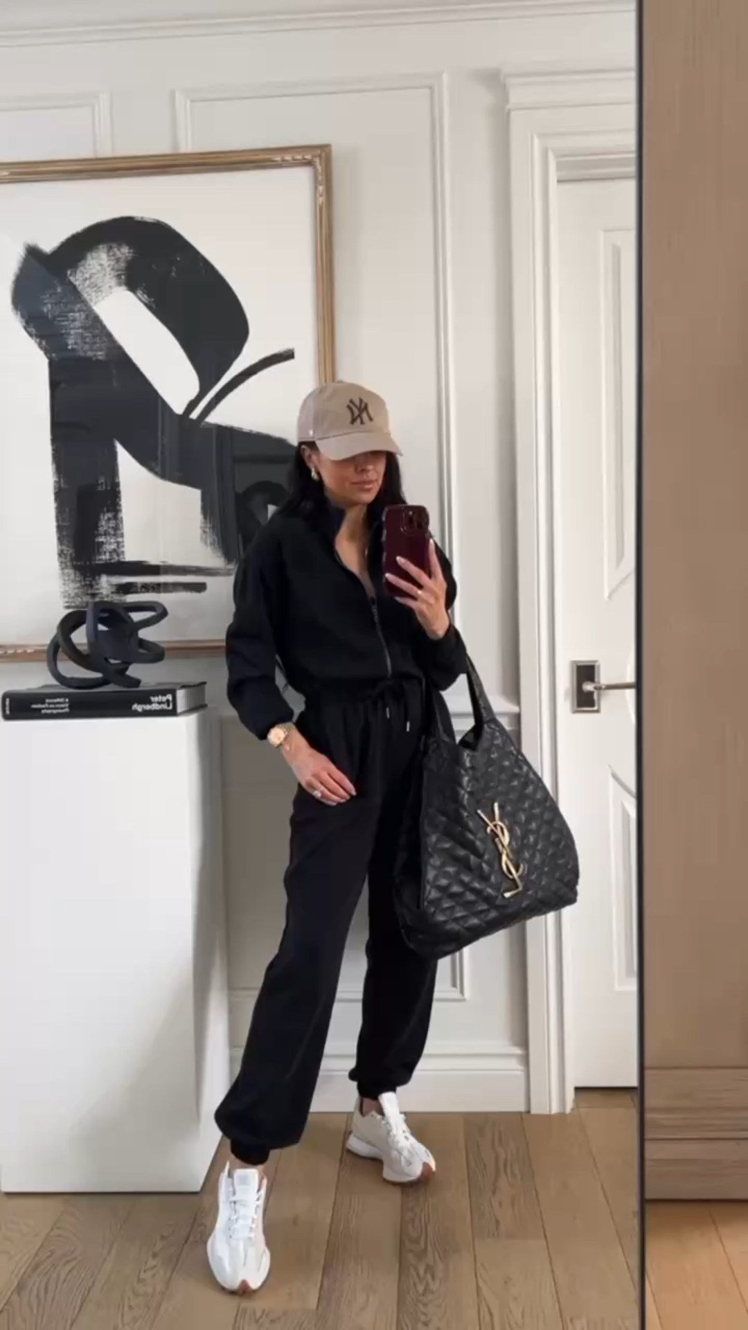 Casual winter outfit / winter travel outfit / airport outfit 
Black jumpsuit 
New balance 327 sneakers
Saint Laurent icare tote 



#LTKSeasonal #LTKTravel #LTKFindsUnder100