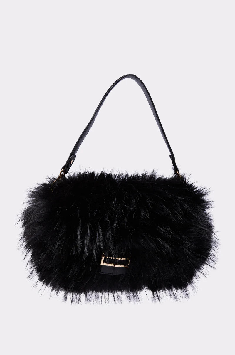 REALLY LIKE THAT FAUX FUR PURSE IN BLACK | AKIRA
