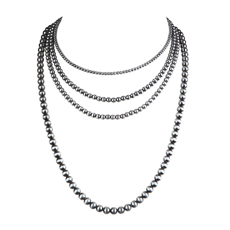 Western Jewelry Navajo Pearl Necklace for Women Handmade Long Boho Turquoise Pearls Layered Neckl... | Amazon (US)