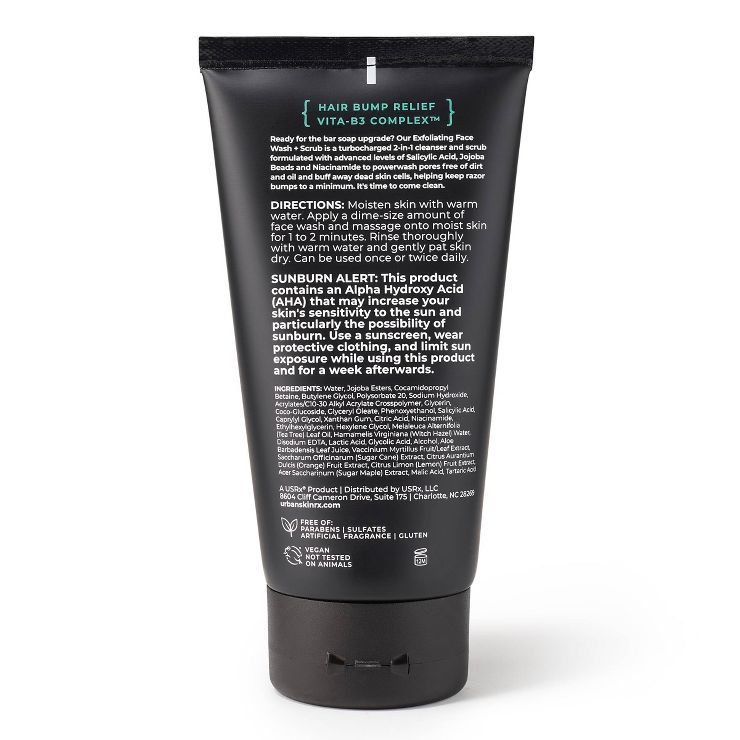 Urban Skin Rx Men's Daily Exfoliating Face Wash + Scrub - 5.1 fl oz | Target