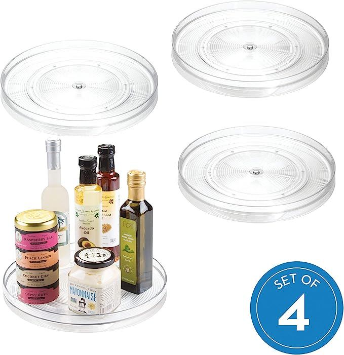 iDesign 54030M4 Linus Turntable Kitchen, Pantry or Countertop Organization, 11" Inch, Clear, 4 Co... | Amazon (US)