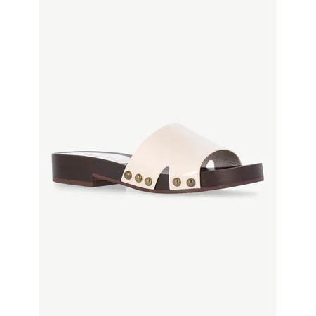 No Boundaries Women's Studded Wooden Clog Sandals | Walmart (US)