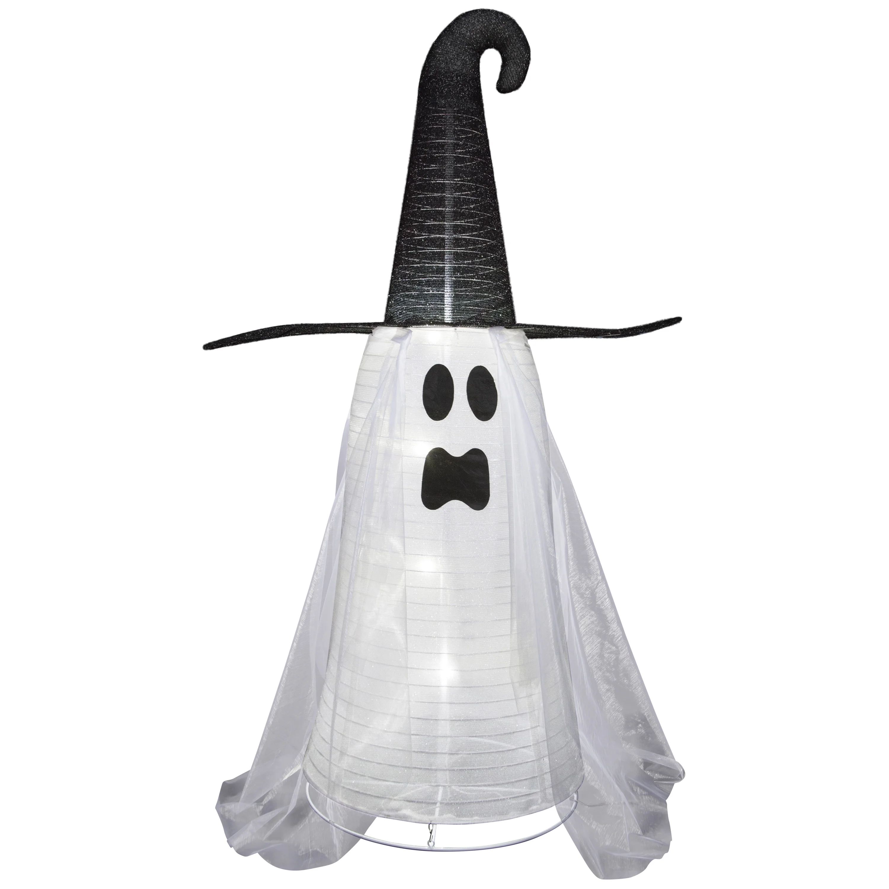 Halloween Outdoor Decor Light-up Ghost w/Hat by Spooky Moods 41.93 in x 71.85 in x 26.97 in 8.64 ... | Walmart (US)