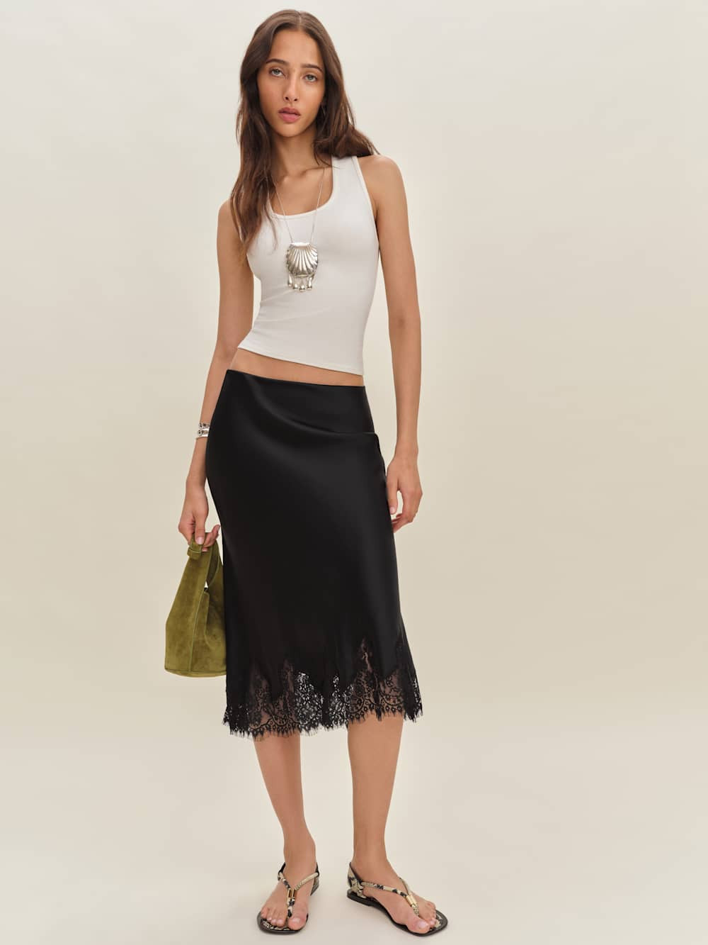 Carolina Silk Skirt | Reformation (Global)