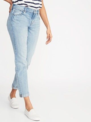 Mid-Rise Boyfriend Straight Jeans for Women | Old Navy US