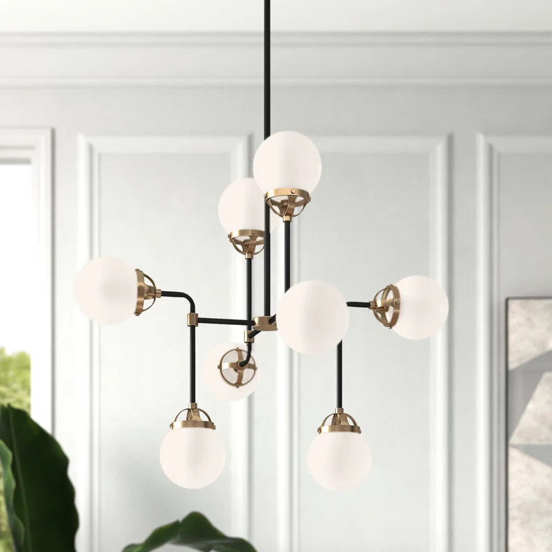 Newport 8 - Light Dimmable Sputnik Modern Linear Chandelier | Wayfair North America