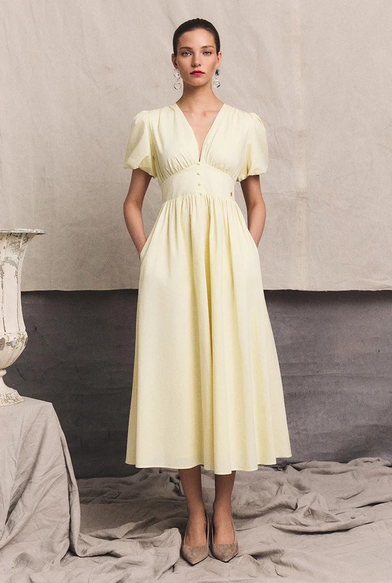 Paige Dress (Lemon) | Holland Cooper