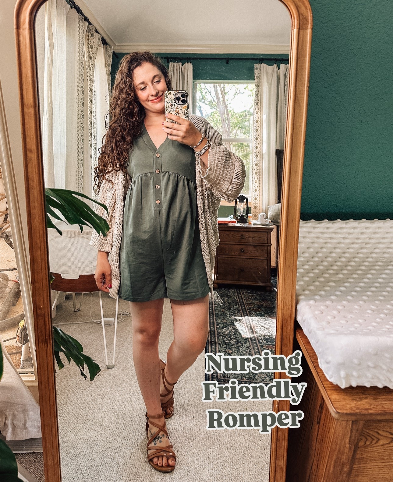 Spring romper love! This one’s nursing-friendly with easy front buttons and super lightweight—perfect for the Texas heat. I paired it with my go-to cozy cardigan for an extra layer I can throw on or off as needed. A comfy, cute win for mom life!

I’m 4 weeks postpartum, 5’4” and ordered my pre-pregnancy size medium, it has extra room in the midsection without having to size up. 


Postpartum, breastfeeding, spring outfit, casual outfit, travel outfit

#LTKPetite #LTKTravel #LTKBump