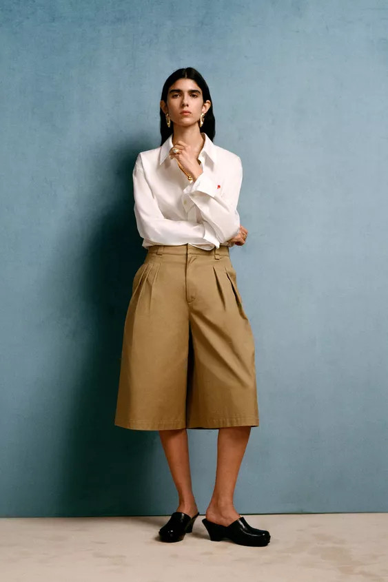 WILLY CHAVARRIA X ZARA LONG PLEATED SHORTS | Zara US