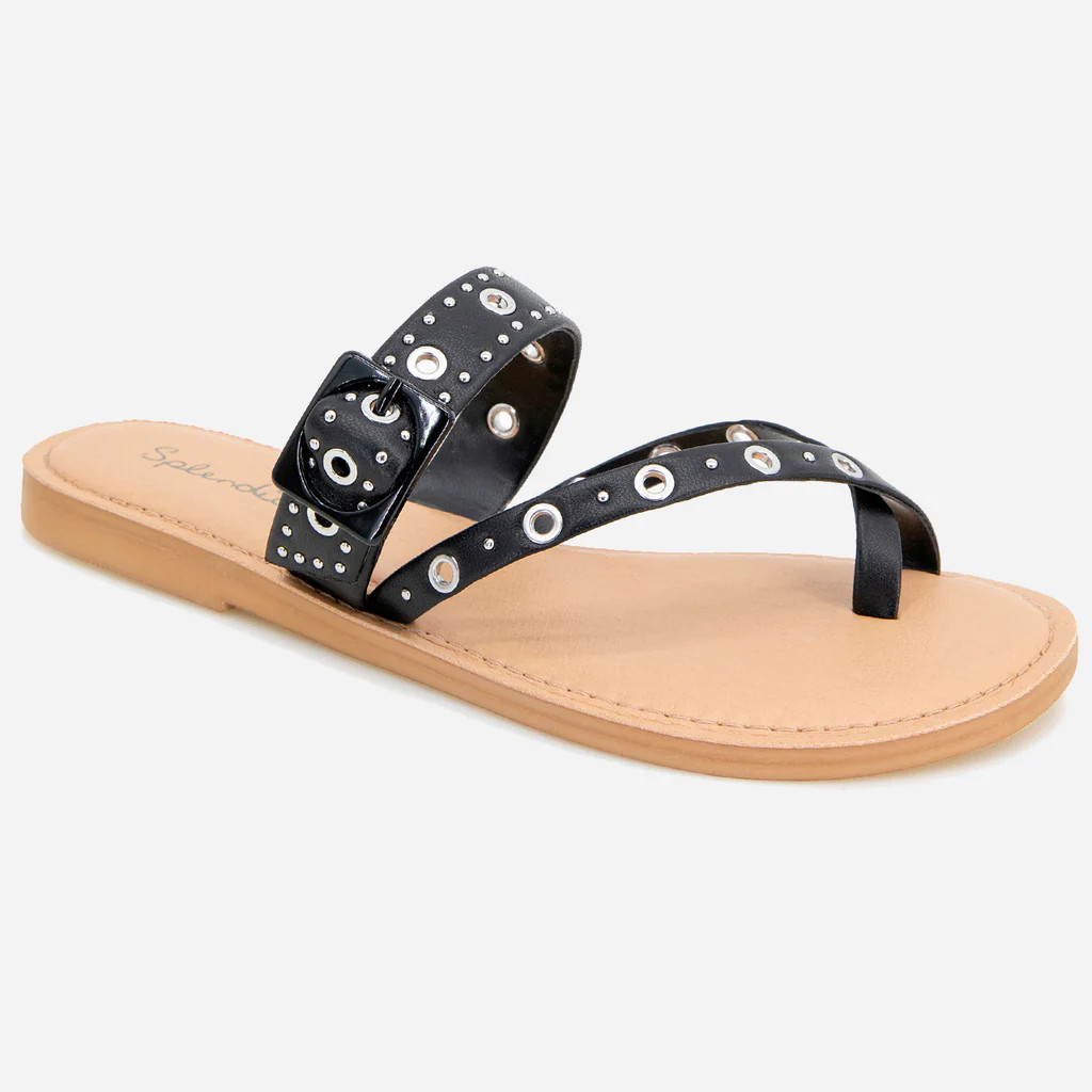 Sutton Stud Sandal in Black | Splendid