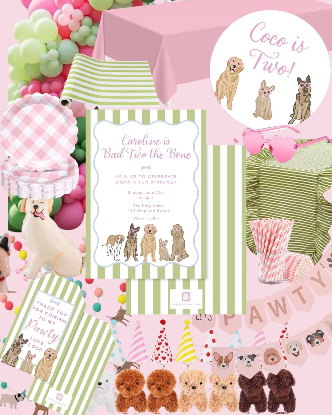 🎀✨ Theme Thursday is here, and this week’s theme is Bad to the Bone… but make it cute and girly! 💕🦴

We are obsessed with this invitation featuring the sweetest pink and green summer color palette paired with the cutest “bad to the bone” vibe. It’s the perfect theme for your little girl’s summer birthday celebration! 🌸☀️

Shop invitations at ashleybonovitchart.com 🎉

#LTKBaby #LTKKids #LTKmomlife