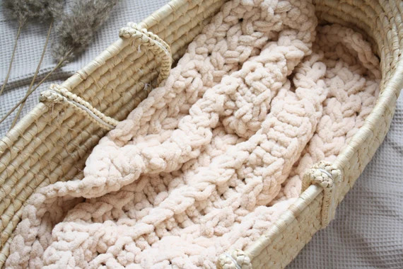 Knit Baby Blanket Stroller Blanket Newborn Blanket for | Etsy | Etsy (US)