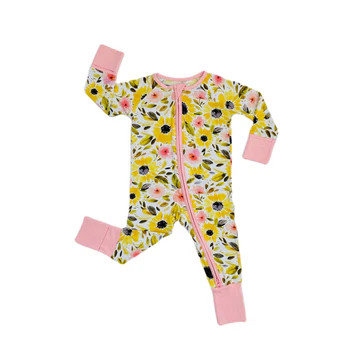 Autumn Sunflowers Bamboo Viscose Zippy | Little Sleepies