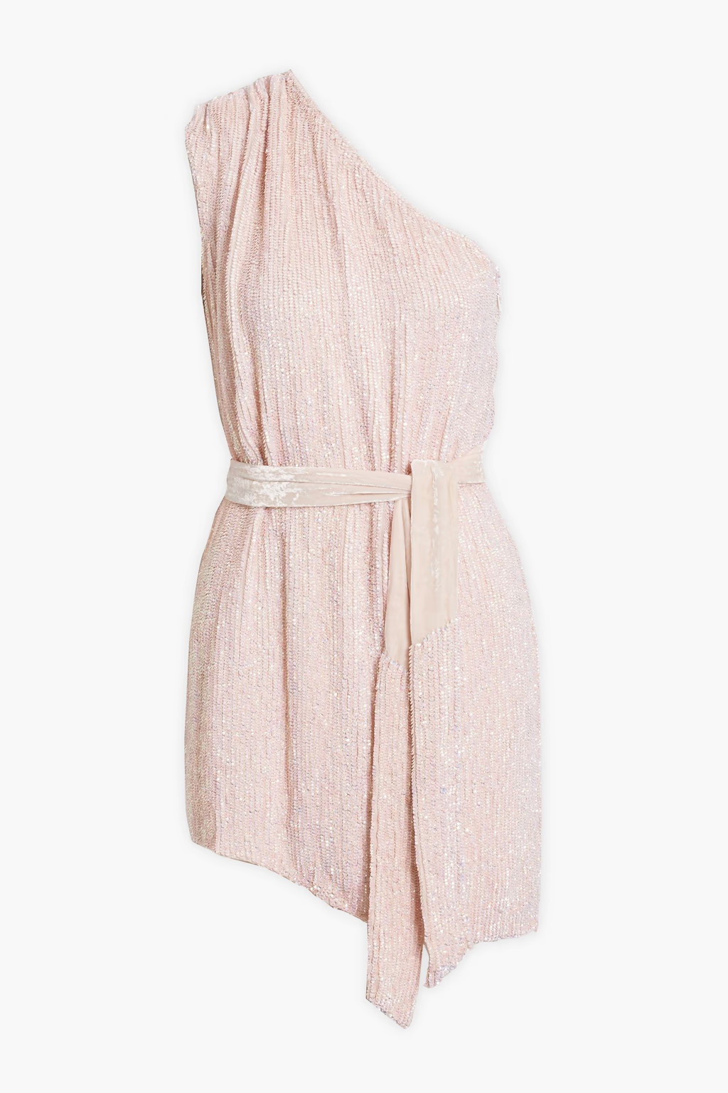 Blush Ella one-shoulder sequined chiffon mini dress | RETROFÊTE | THE OUTNET | The Outnet (UK and Europe)